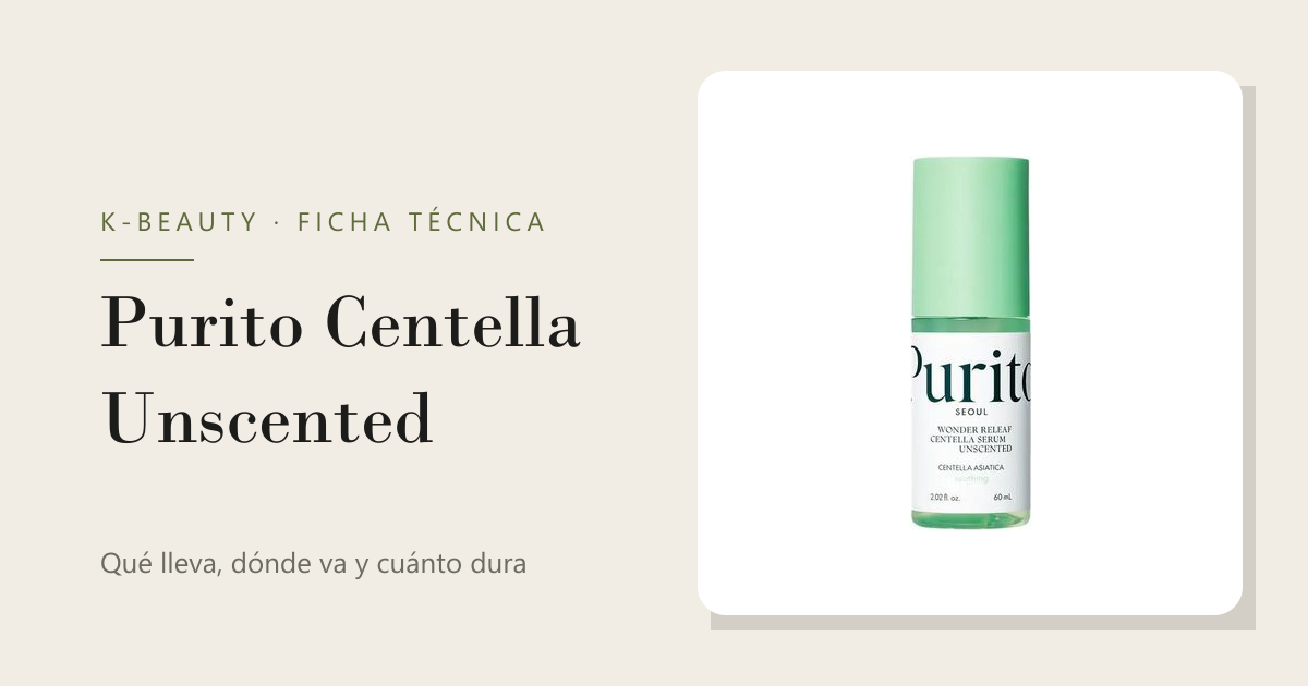 Purito Centella Serum Unscented: qué lleva y cómo usarlo
