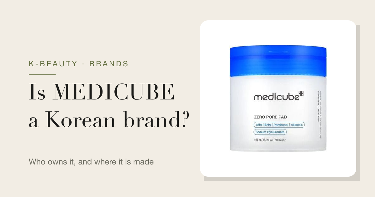 Is MEDICUBE a Korean brand? Who owns it and where it's made