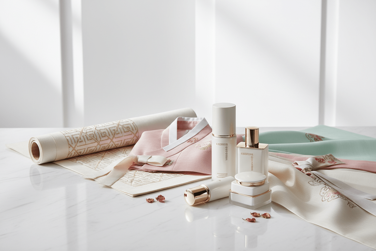 Hanbok moderno cosmética coreana K-Beauty tradición
