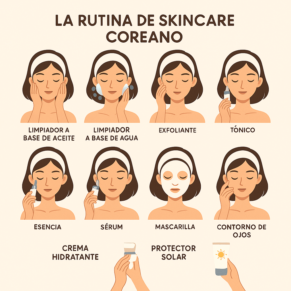 Rutina de Skincare Coreano Paso a Paso: Guía Completa para Principiantes 2025