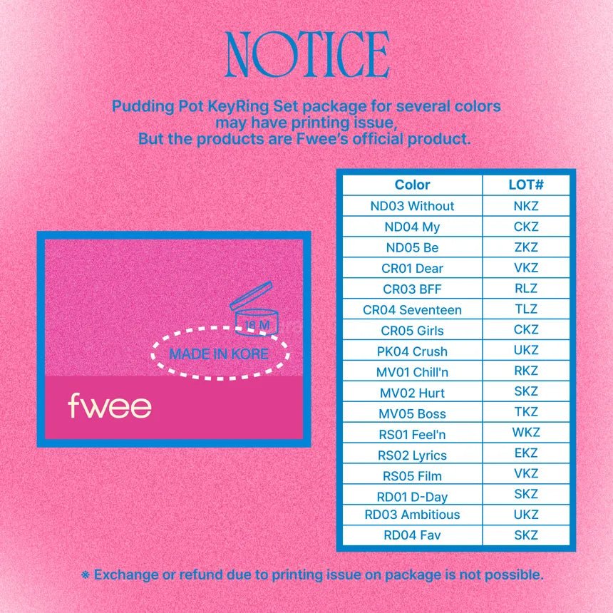 FWEE - Set de Labial y Rubor Multiusos con Llavero Pudding Pot Keyring Set - True - Yeppo