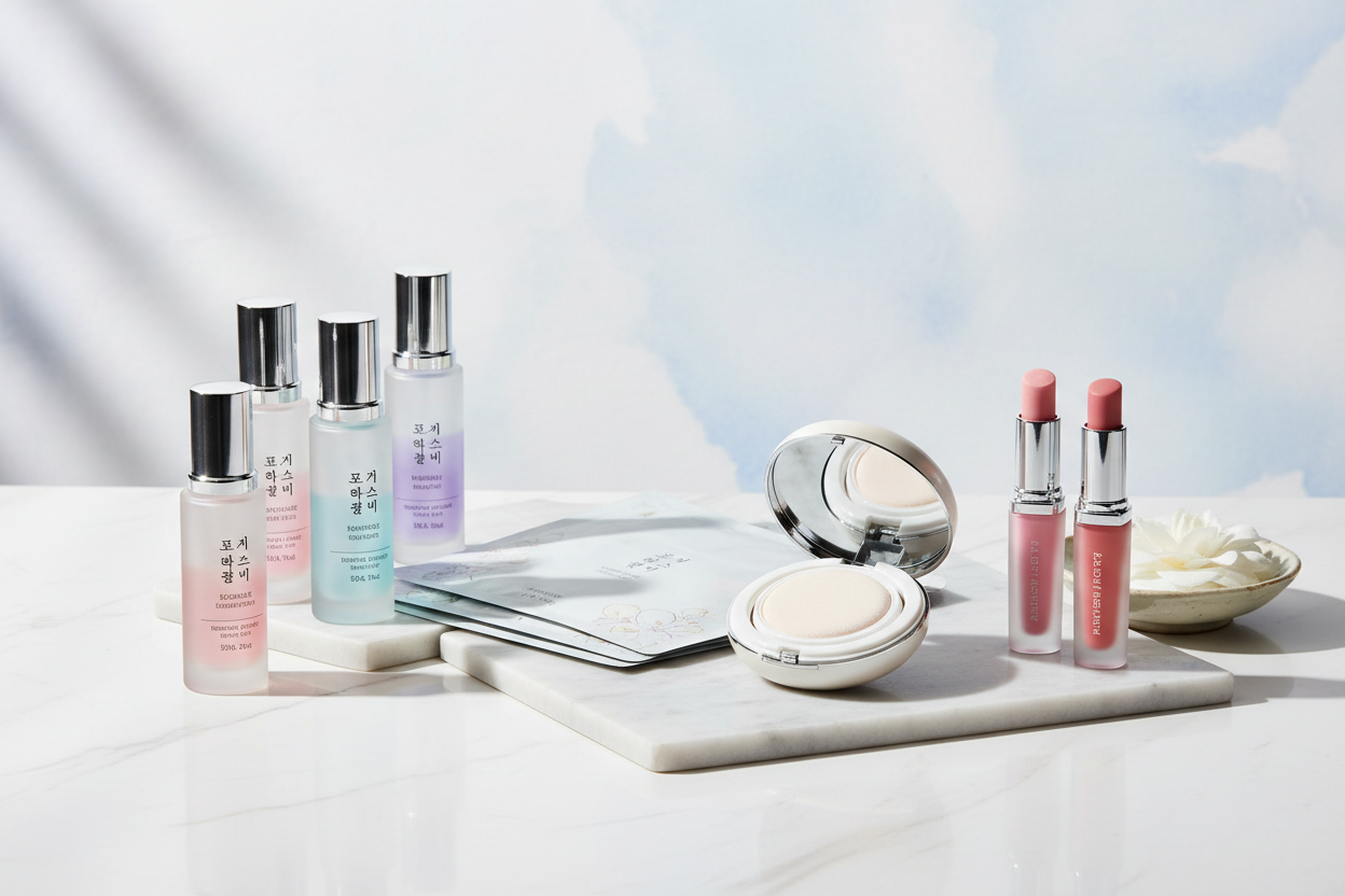 maquillaje y cuidados de la piel pero con productos koreanos