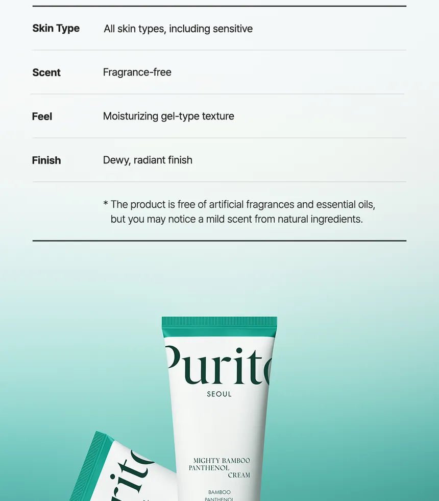 Purito SEOUL - Crema con Pantenol Mighty Bamboo Panthenol Cream - True - Yeppo
