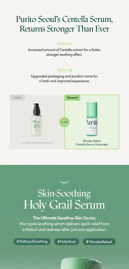 Purito SEOUL - Sérum Wonder Releaf Centella Serum Unscented - 60 ml - True - Yeppo