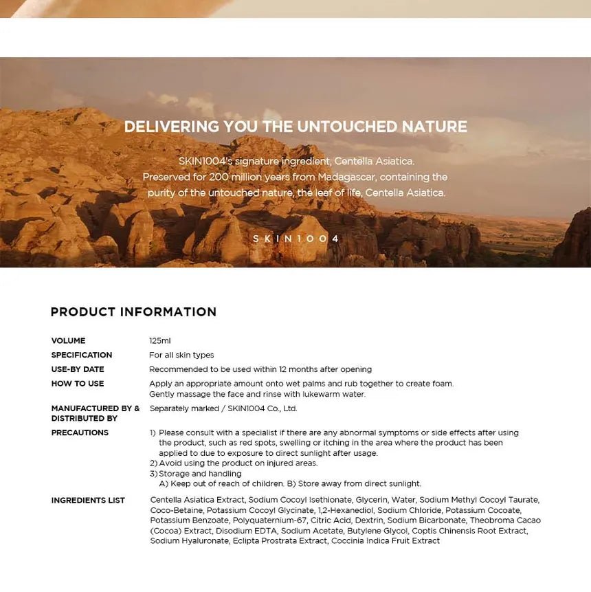 SKIN1004 - Espuma de Ampolla de Centella Madagascar Centella Ampoule Foam - True - Yeppo