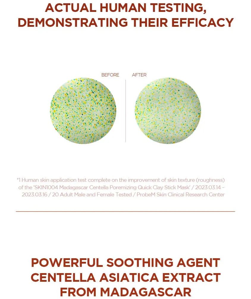 SKIN1004 - Mascarilla de Arcilla Madagascar Centella Poremizing Quick Clay Stick Mask - True - Yeppo