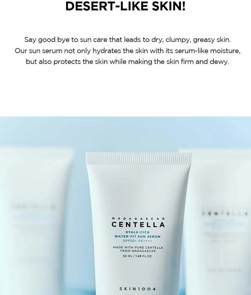 SKIN1004 - Protector Solar Madagascar Centella Hyalu - Cica Water - Fit Sun Serum - True - Yeppo